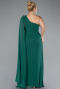 Robe Grande Taille Longue Mousseline Émeraude ABU4407