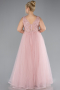 Robe De Fiançailles Grande Taille Longue Poudre ABU3719