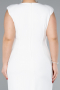 Robe De Fête Grande Taille Midi Blanc ABK2190