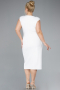 Robe De Fête Grande Taille Midi Blanc ABK2190