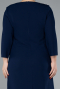 Robe De Invitation Grande Taille Midi Bleu Marine ABK2197
