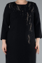 Robe De Invitation Grande Taille Midi Noir ABK2197