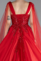 Robes De Soirée Grande Taille Longue Rouge ABU4454
