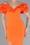 Robe De Soirée Longue Orange ABU4080