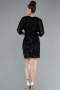 Robe De Cérémonie Squameuse Courte Noir ABK1912