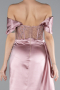 Robe De Soirée Satin Longue Poudre ABU6140