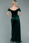 Robe de Soirée Longue Velours Émeraude ABU1990
