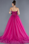 Robes De Soirée Grande Taille Longue Fushia ABU4556