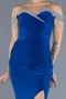 Robe de Soirée Longue Bleu Saxe ABU4553