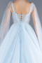 Robes De Soirée Grande Taille Longue Bleu ABU4454