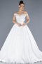 Robe de Mariée Grande Taillev Longue Satin Blanc ABG092