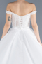 Robe de Mariée Grande Taillev Longue Satin Blanc ABG092