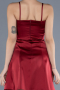 Robe de Cérémonie Courte Satin Rouge Bordeaux ABK2225