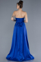 Robe de Soirée Longue Bleu Saxe ABU4579