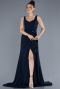 Robe de Soirée Longue Bleu Marine ABU4621