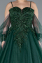 Robe De Fiançailles Grande Taille Longue Émeraude ABU3822