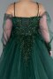 Robe De Fiançailles Grande Taille Longue Émeraude ABU3822