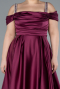 Robe de Soirée Grande Taille Longue Satin Violet ABU3277