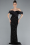 Robe de Soirée Longue Noir ABU4661