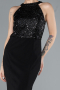 Robe Queue de Poisson Longue Noir ABU608