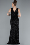 Robe de Soirée Longue Noir ABU4672
