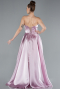 Robe de Soirée Longue Satin Poudre ABU4680
