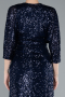 Robe De Cérémonie Squameuse Courte Bleu Marine ABK1912