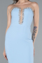 Robe de Soirée Longue Bleu clair ABU4687