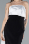 Robe de Soirée Longue Noir-Blanc ABU4893