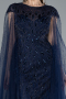 Robe de Soirée Longue Bleu Marine ABU4707