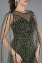 Robe de Soirée Longue Kaki ABU4709