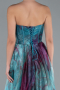 Robe de Soirée Longue Vert Pétrole ABU4734