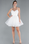 Robe de Soirée Courte Blanc ABK2214