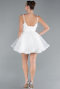 Robe de Soirée Courte Blanc ABK2214