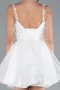 Robe de Soirée Courte Blanc ABK2214