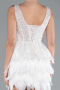 Robe De Soirée De Créateur Courte Blanc ABK2139