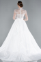 Robes de Mariage Longue Satin Blanc ABU4249