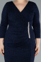 Robe de Soirée Grande Taille Midi Bleu Marine ABK2378