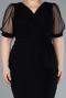 Robe De Invitation Grande Taille Courte Noir ABK2247