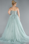 Robe De Fiançailles Grande Taille Longue Menthe ABU4453