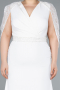Robe Grande Taille Longue Blanc ABU4668