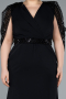Robe Grande Taille Longue Noir ABU4668