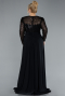 Robe de Soirée Grande Taille Longue Noir ABU4711