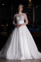 Robes de Mariage Longue Satin Blanc ABU4249
