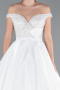 Robes de Mariage Longue Satin Blanc ABG091