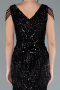Robe Queue de Poisson Longue Squameuse Noir ABU3842
