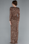 Robe de Soirée Longue Squameuse Cuivre ABU4763