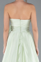 Robe de Soirée Longue Satin Menthe ABU4774