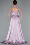 Robe de Soirée Longue Satin Lavande claire ABU4765
