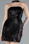 Robe De Soirée Mini Noir ABK2201